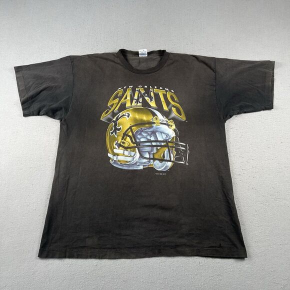 Vtg 1995 New Orlean Saints Big Helmet Graphic Shirt Mens XXL Salem‎ Sportswear